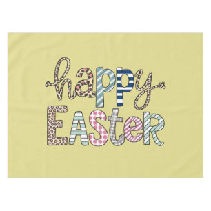 Nappe Joyeuses Pâques Lapin Floral Mignon Printemps Léop