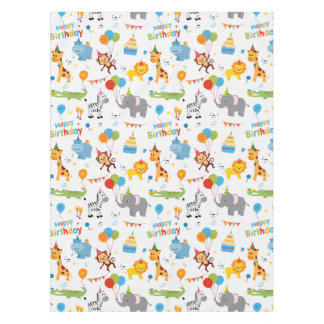 Nappe Joyeux anniversaire animal fête imprimé