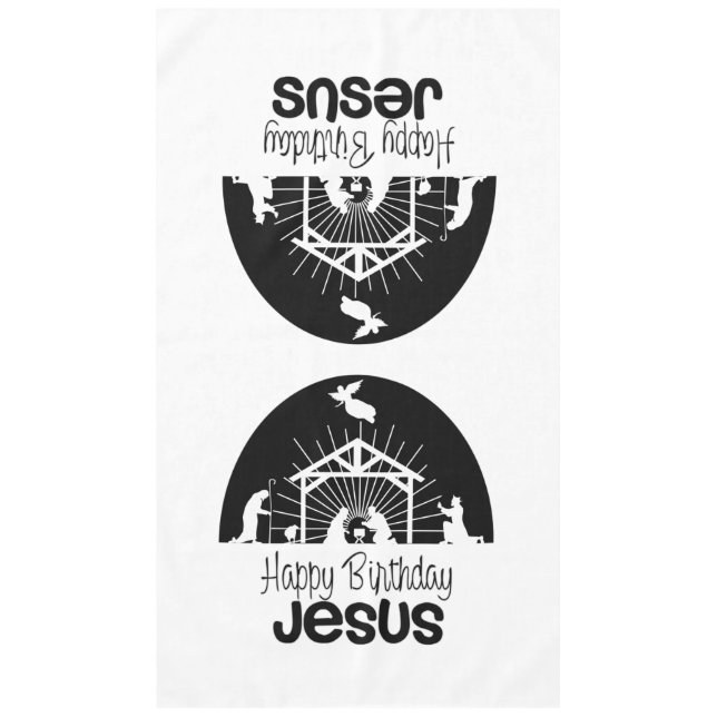 Nappe Joyeux anniversaire Jésus (Devant)