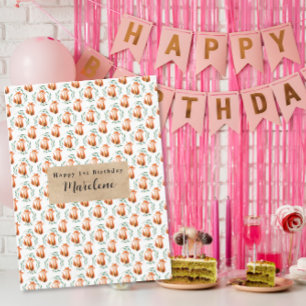 Nappe Joyeux anniversaire renard personnalisé de la forê