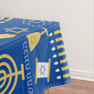 Nappe Joyeux Hanoukka Menorah Motif de la fête juive