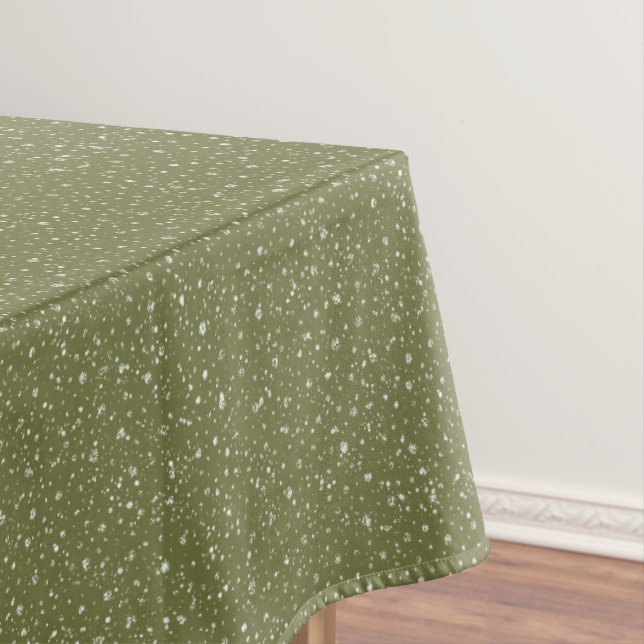 Nappe Joyeux Noël neige Motif sur Green Holiday (In Situ)