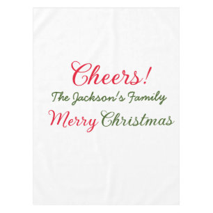 Nappe joyeux noël vœux ajoutez nom de famille texte phot