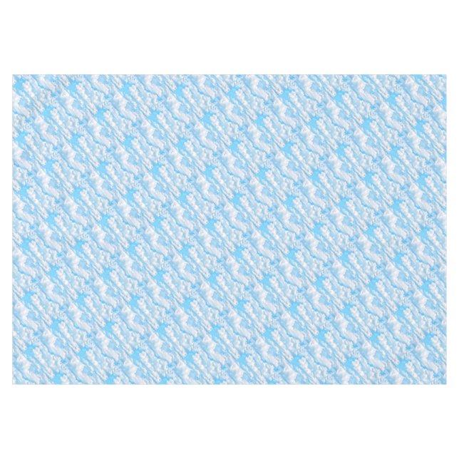 Nappe Joyeux nuages ensoleillés Arrière - plan bleu (Devant (Horizontal))