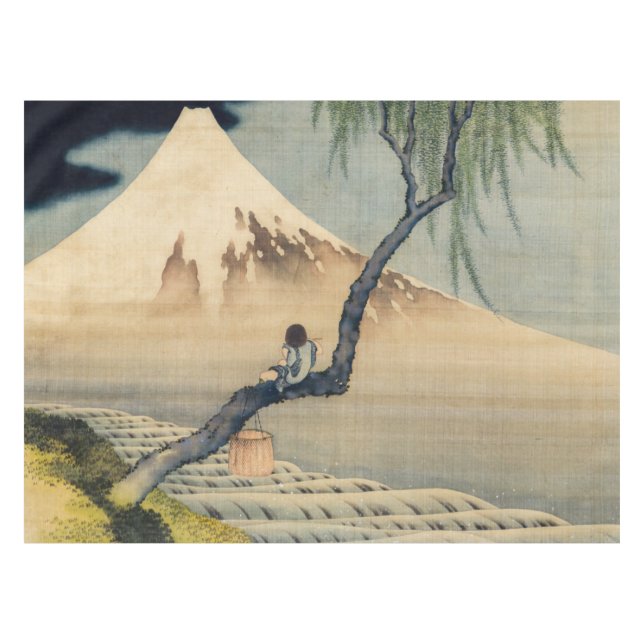 Nappe Katsushika Hokusai - Garçon regardant le Mont Fuji (Devant (Horizontal))