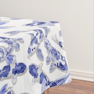 Nappe Koi bleu et blanc