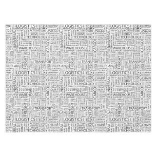 Nappe La LOGISTIQUE modèle avec des mots