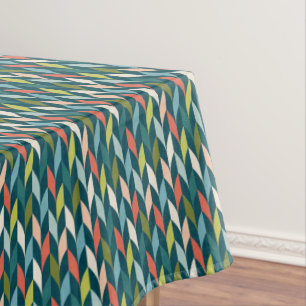 Nappe La moitié du siècle Teal moderne et motif de