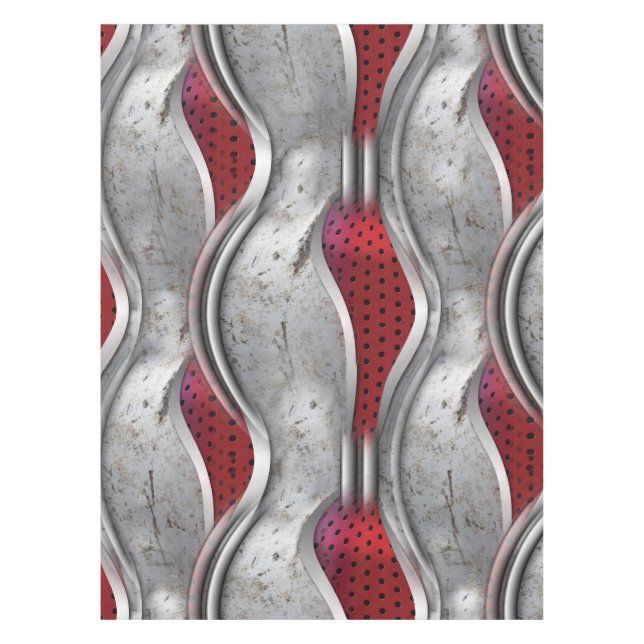 Nappe La texture Gris Rouge 3D en métal gras (Devant)