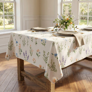 Nappe Lavande Bleue Bohème Cottage Fleur Sauvage Aquarel