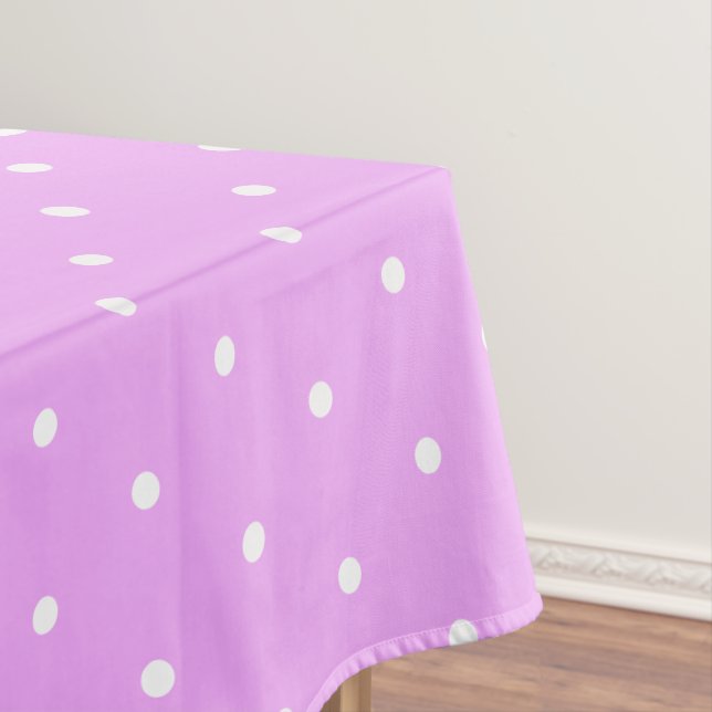 Nappe Lavande et pois blancs (In Situ)