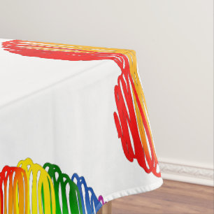 Nappe Le cœur arc-en-ciel de SlipperyJoe griffonné tourb