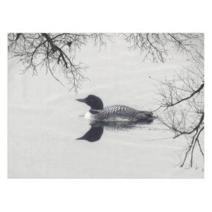 Nappe Le dingue commun nage dans un lac du nord en hiver