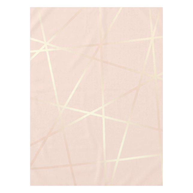 Nappe Le joli or rose élégant et rougissent géométrique (Devant)