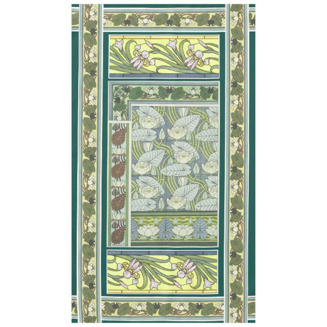 Nappe Le nénuphar d'iris de Nouveau d'art fleurit floral (Devant)