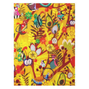 Nappe Le paradis des fleurs d'oiseaux de la forêt botan