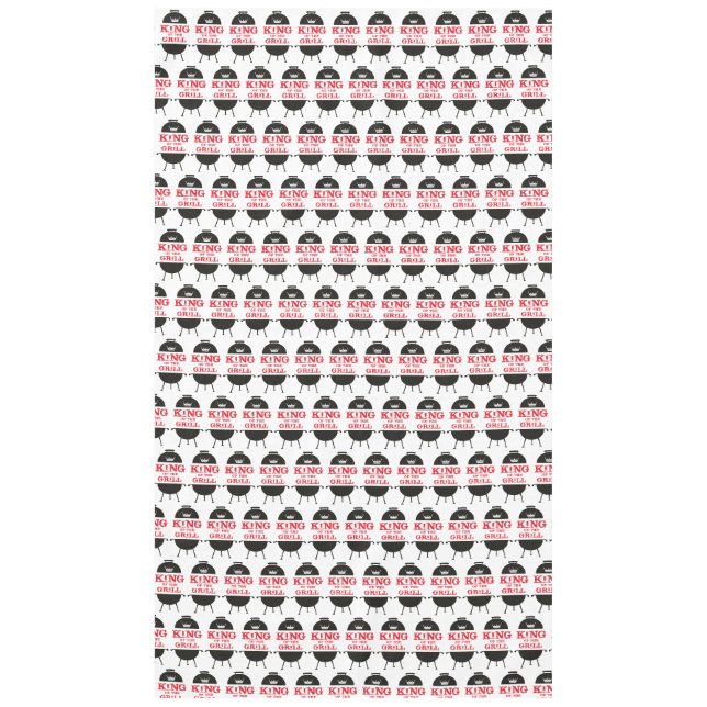 Nappe Le Roi Du Grill, Blanc Noir Couronne Rouge (Devant)