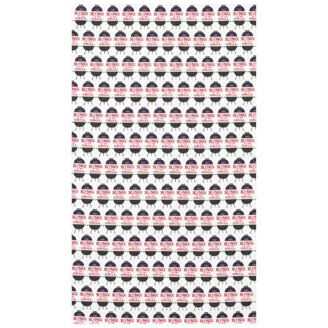 Nappe Le Roi Du Grill, Noir Violet Couronne Rouge (Devant)