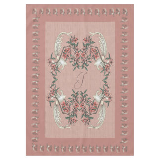 Nappe Le romantisme de la soie avec Monogramme 60" x 84"