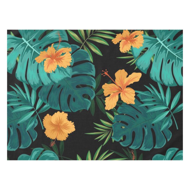 Nappe L'élégante flore botanique tropicale et l'art Feui (Devant (Horizontal))