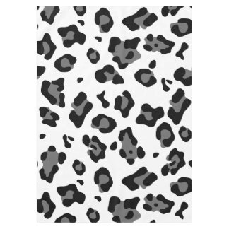 Nappe léopard des neiges blanc imprimé animal ocelot gué