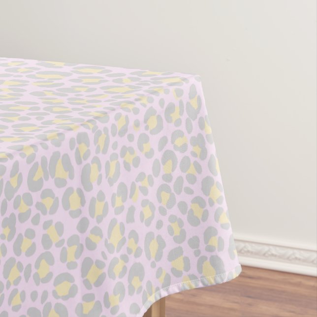 Nappe Leopard Pastel rose gris jaune (In Situ)
