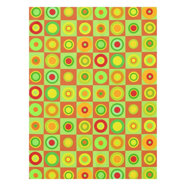 Nappe Les cercles Pois modernes et rétro heureux Art des (Devant)