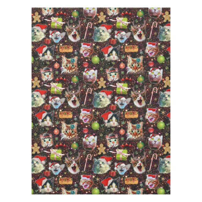 Nappe Les chats de Noël dans la galaxie de l'espace (Devant)