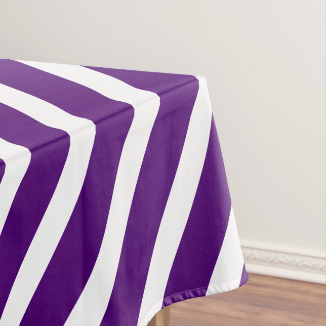 Nappe Les rayures modernes | Chic Royal violet & blanc r (In Situ)
