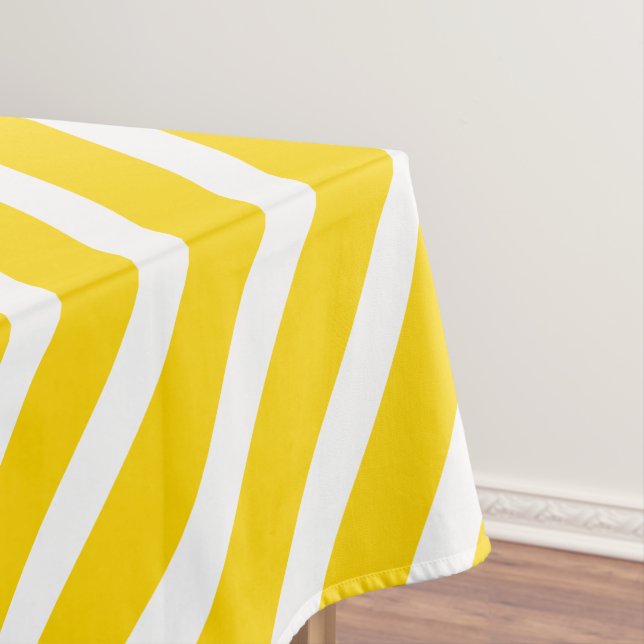 Nappe Les rayures modernes | Elégant blanc et or rayé (In Situ)