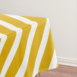 Nappe Les rayures modernes | Moustard Jaune Et Blanc Gra