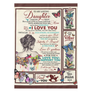 Nappe Lettre personnalisée à ma fille aimante