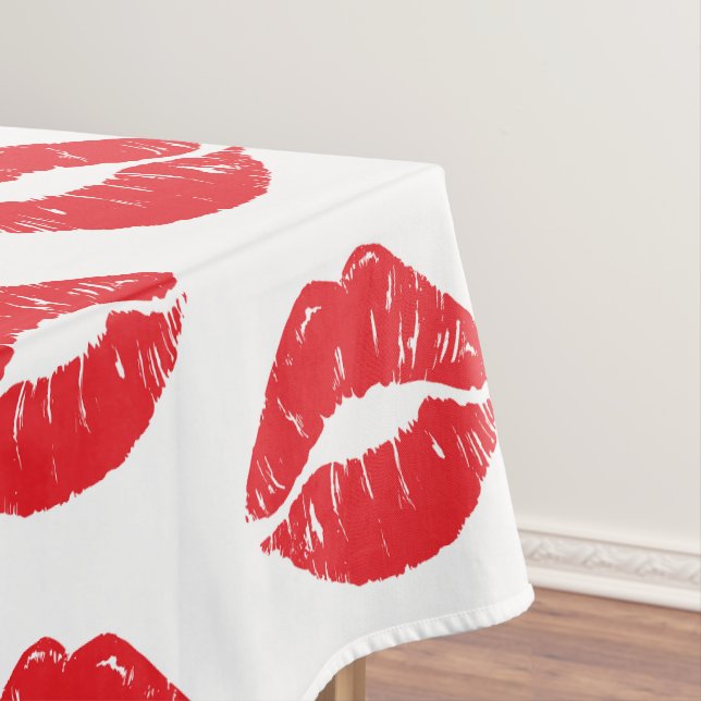 Nappe Lèvres Rouges, Rouge À Lèvres, Baiser, Motif Des L (In Situ)
