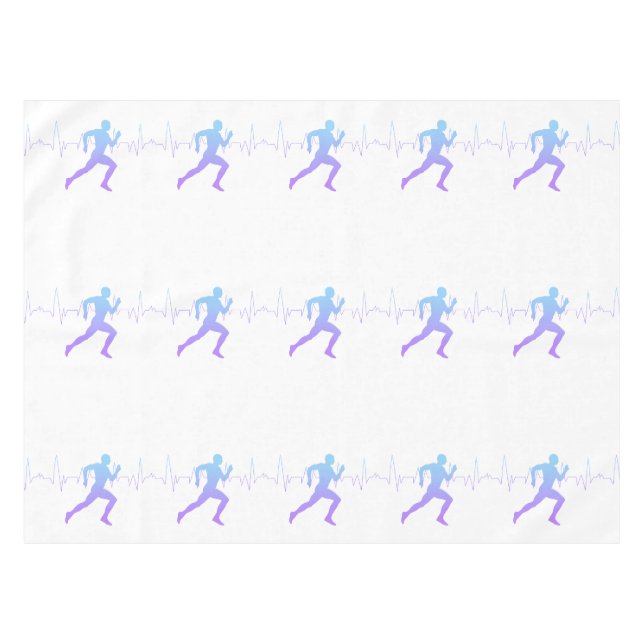 Nappe L'Homme Coure La Silhouette Gradient Et La Ligne D (Devant (Horizontal))