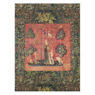 NAPPE LICORNE ET FLEURS GOTHIQUES D'IMAGINAIRE, MOTIFS