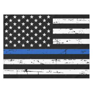 Nappe Ligne Bleue Mince Police du drapeau américain 