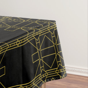 Nappe Ligne d'art déco motif sur le noir
