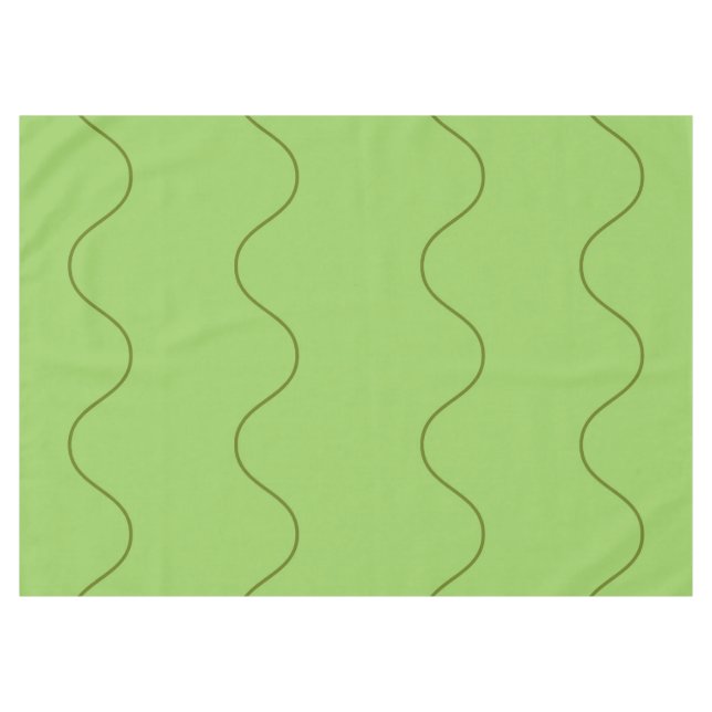 Nappe Ligne Super verte Wavy Abstraite moderne minimalis (Devant (Horizontal))