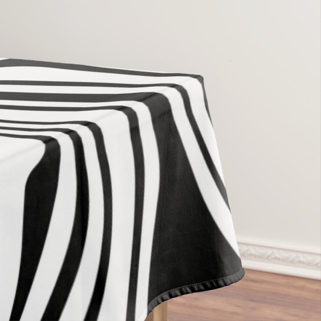 Nappe Lignes Abstraites en noir et blanc déformées - per (In Situ)