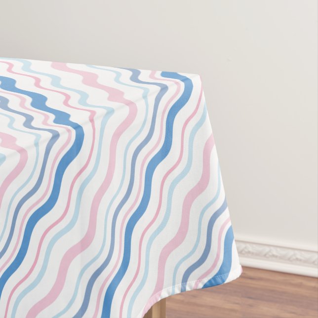 Nappe Lignes blanches bleu rose (In Situ)