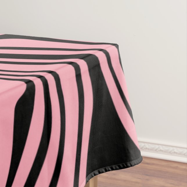 Nappe Lignes noires et roses Abstraites - personnalisabl (In Situ)