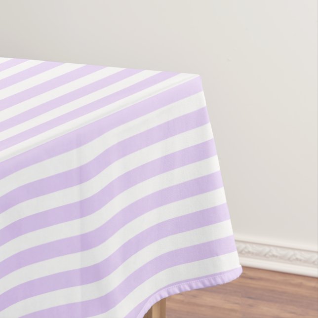 Nappe Lilac violet et blanc bonbons rayures (In Situ)