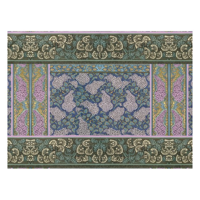 Nappe LILAS de l'ART NOUVEAU, vert bleu lilas de (Devant (Horizontal))