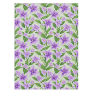 Nappe Lilias violettes vibrantes avec des feuilles verte