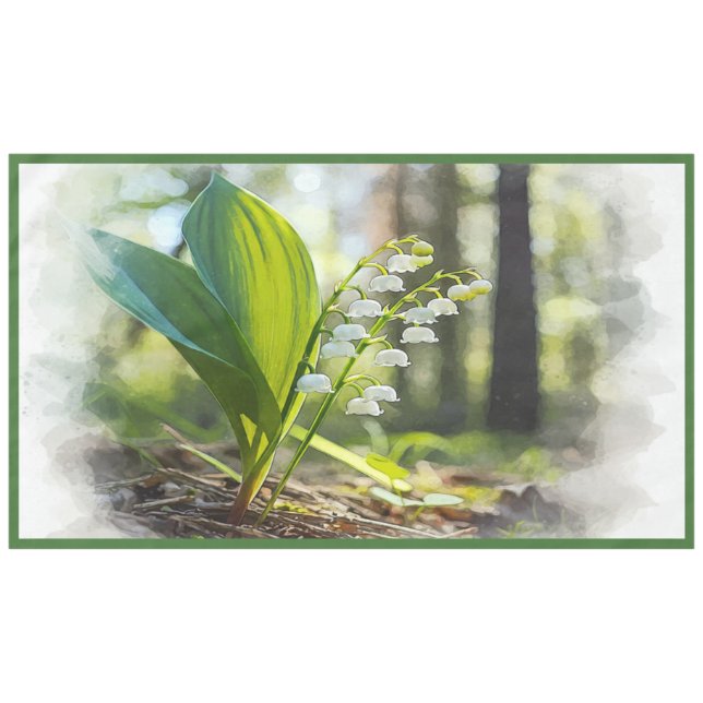 Nappe Lily de la vallée Fleur nationale Finlande grande (Devant (Horizontal))
