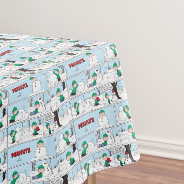 Nappe Linus Construit Un Snowman (In Situ)