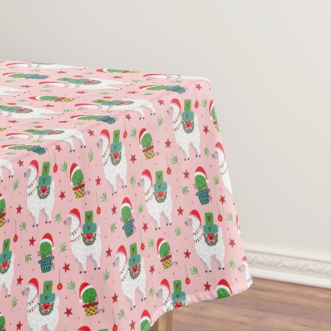 Nappe Llamas et cactus Motif de Noël (In Situ)