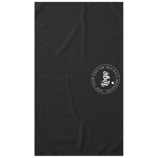 Nappe Logo d'entreprise du salon personnalisé noir