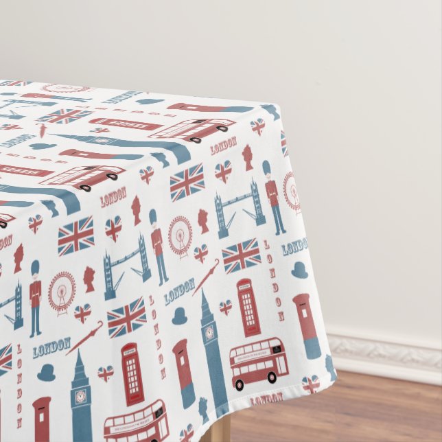 Nappe London Big Ben English Flag Angleterre Icône Recta (In Situ)