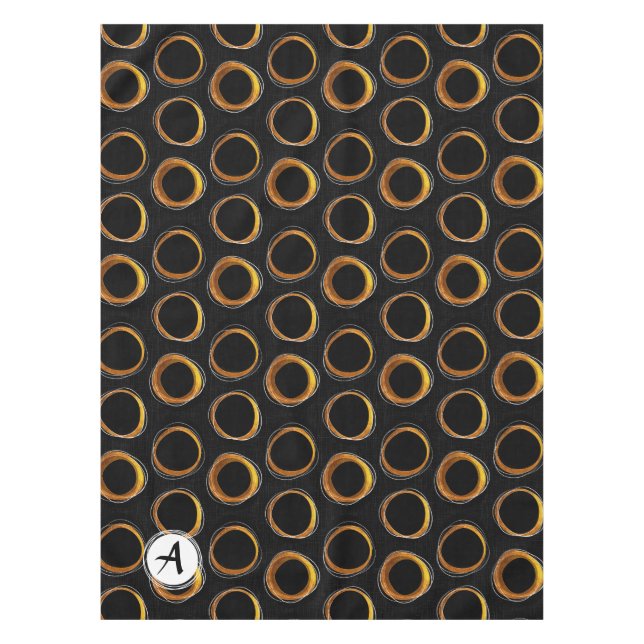 Nappe Lot Éclipsez Mid-Century Modern Black et Gold (Devant)